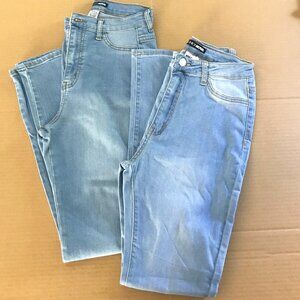 2 Pairs of Fashion Nova Stone Washed Jeans 11 NWOT